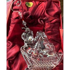 Waterford Crystal Friendship Ornament 2010 For 2013 Sleigh Ride Couple
